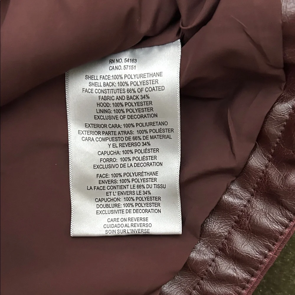 Levi's Women's oxblood color faux leather Jacket - Picture 7 of 15